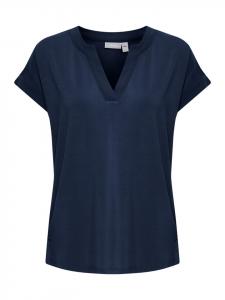 Блузка с короткими рукавами FRLIV, свободный крой, темно-синий блейзер Fransa