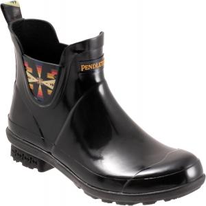 Женские резиновые ботинки Chelsea PENDLETON, противоскользящая подошва, амортизирующая стелька, резиновый верх, каблук 3,8 см, Glossy Black (Tucson Gloss)