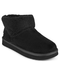 Женские повседневные уютные ботильоны Wylson с круглым носком Earth, Black Suede