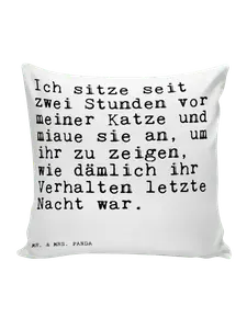 Подушка Mr & Mrs Panda 40x40 Ich sitze seit zwei, белый