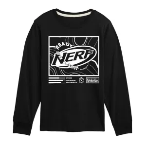 Футболка с длинным рукавом с принтом «Just Be Ready» для мальчиков 8–20 лет Nerf, черный