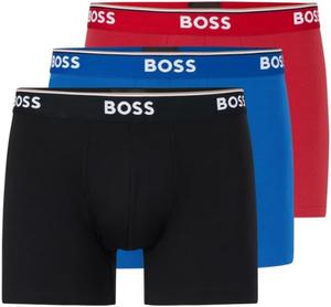 Мужские боксеры-трусы BOSS из эластичного хлопка, 3 шт., New Red/Blue/Black