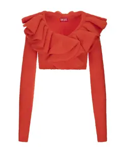 Оранжевый кардиган с огромными оборками Diesel, оранжевый