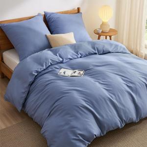 Комплект постельного белья Bedsure, 3 предмета, 220х240/80x80 см, синий