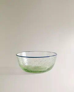 Чашка Zara Home Bubble-effect Edge Glass Bowl, зеленый