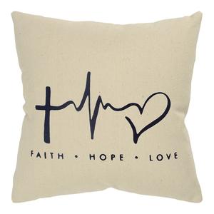 Декоративная подушка Rizzy Home Faith Hope Love, цвет Natural