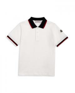 Рубашка-поло Maniche Ribbed для мальчиков - Big Kid Moncler, коричневый/бежевый