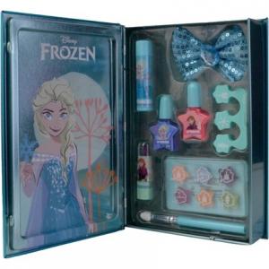 Банка Lip Smacker Frozen Beauty Book с губной помадой, бальзамом для губ, мерцающими кремами и лаками для ногтей для детского образа принцессы — аксессуары для волос и макияжа в комплекте
