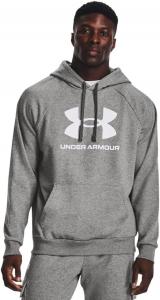Толстовка Under Armour Rival Fleece с логотипом, мужская, (025) Castlerock Light Heather/White