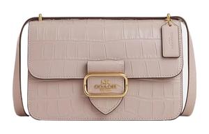 COACH Кожаная сумка через плечо малая квадратная женская большая золото серая берёза