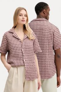 Хлопковая рубашка Oas, розовый