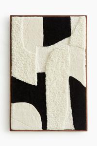 Панно H&M Extra Large Woven Wall Decoration, черный/кремовый