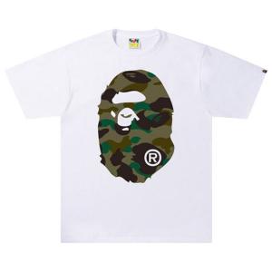 Футболка BAPE 1st Camo Big Ape Head Tee 'White/Green', белый