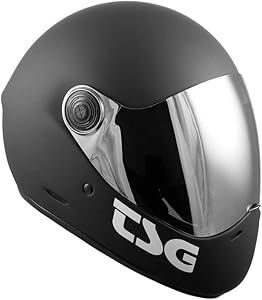 Шлем TSG - Pass Pro Full-face Helmet для скоростного спуска на скейтборде, черный