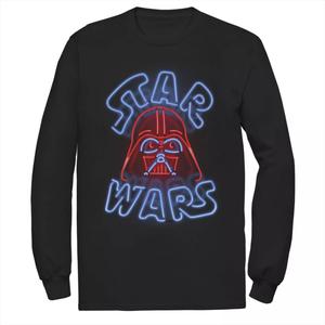 Мужская футболка с неоновой вывеской и портретом «Звездные войны Дарт Вейдер» Star Wars