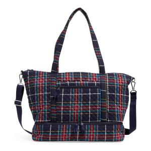 Сумка дорожная Vera Bradley Cotton Deluxe Women's, темно-синий/красный/зеленый