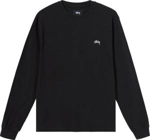 Лонгслив Stussy Stock Logo Long-Sleeve Crew 'Black', черный