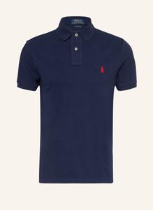 Рубашка поло узкого кроя из пике на заказ POLO RALPH LAUREN, темно-синий