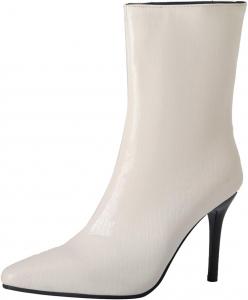 Женская модная обувь: элегантные ботильоны на шпильке, заостренный носок, на высоком каблуке, для свадеб и вечеринок, короткие ботинки JOEUSTY, White