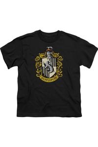 Футболка с коротким рукавом для детей с гербом Хаффлпаффа из Гарри Поттера Gildan, черный