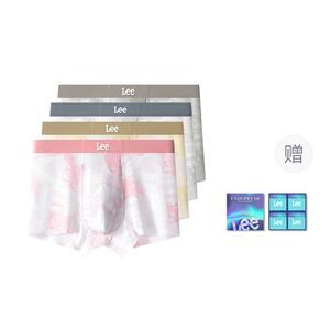 Подарочный набор мужского белья 4 шт Lee, Begonia красный+Olive желтый+коричневый белый+золотой коричневый