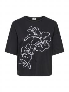 Футболка 'JDYCALLY' в черном цвете