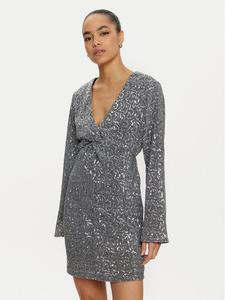 Коктейльное платье стандартного кроя Vila, серебряный