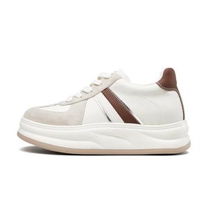 Низкие женские скейтерские кроссовки KANGNAI, бежево-черные