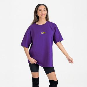 Женская фиолетовая футболка LSU Tigers Oversized Back at Ya Gameday Couture