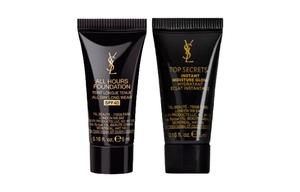 Тональная основа осветляющий лосьон пробники макияжа коррекция тона кожи 5мл*2+5мл*2 SAINT LAURENT