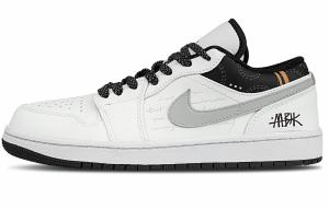 Jordan Баскетбольные кроссовки Air 1 с амортизацией и воздухопроницаемостью, винтажные, белые, унисекс