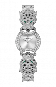 La panthère de cartier, белое золото, бриллианты, изумруд, кварц - hpi01735 CARTIER