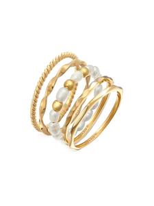 Elli Кольцо из серебра 925 пробы с золотым покрытием