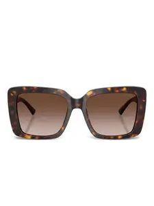 Солнцезащитные очки в оправе черепаховой расцветки Jimmy Choo, коричневый