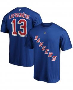 Мужская футболка alexis lafreniv®re blue new york rangers authentic с именем и номером стека Fanatics, синий