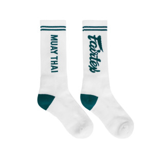 Носки Fairtex SOCK1, размер US11-12, белый/зеленый