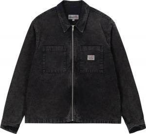 Рубашка Stussy Washed Canvas Zip Shirt 'Black', черный