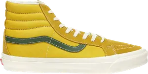 Кеды Vans OG Sk8-Hi LX Green Sulphur, желтый