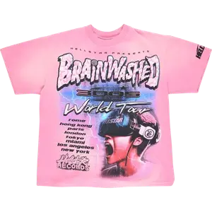 Футболка Hellstar Brainwashed 'Pink', розовый