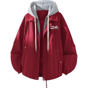 Куртка женская Hooded Moderate Pilot WARRIOR, burgundy (diy badge)