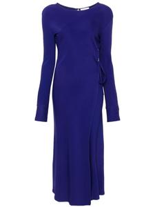 Forte Forte платье макси с запахом и длинными рукавами, синий