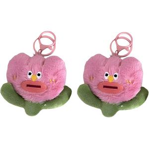 ROUERXIONG Некрасивая розовая цветочная кукла-брелок плюш подвеска высота 7,5 см