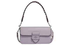 COACH Кожаная сумка сумка-багет Морган Женская фиолетовая
