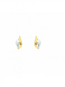 Adeliás Женские золотые серьги-гвоздики 333 с кубическим цирконием в золоте