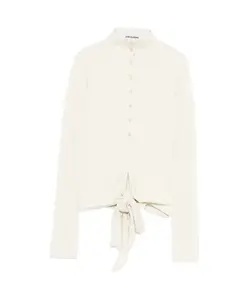 Футболка с застежкой на пуговицы и запахом. Low Classic, бежевый