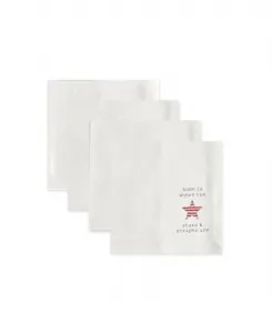 Набор из 4 салфеток Cuties Americana, 21 см x 21 см Tableau, белый/красный/синий
