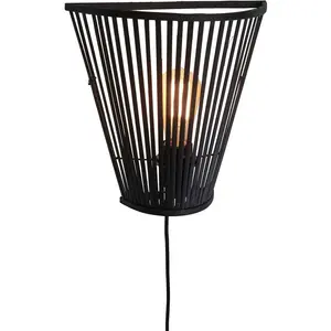 Настенный светильник MERAPI E27 1 шт. Good&Mojo, черный