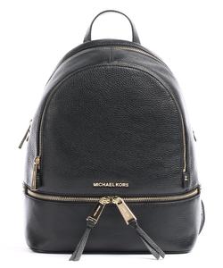 Рюкзак Rhea Zip из зернистой яловой кожи Michael Kors, черный