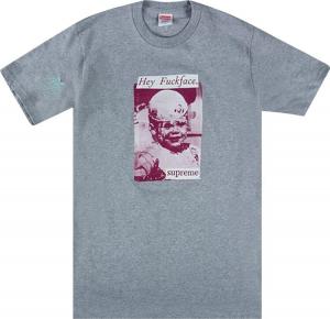 Футболка Supreme f*ck Face Tee 'Heather Grey', серый