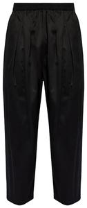 Брюки с плиссировкой и покрытием от Maison Margiela, черные